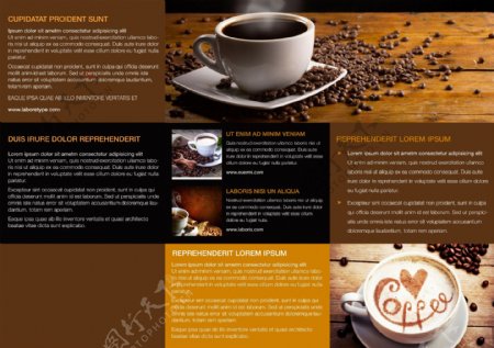外国咖啡宣传单设计图片