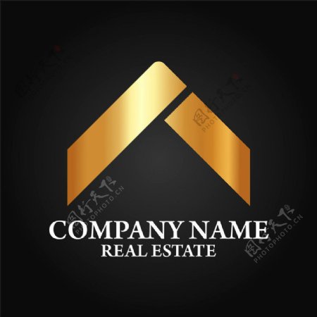 金色房顶logo设计图片