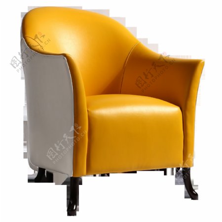 可椅高级定制黄色糖果色洽谈椅沙发椅