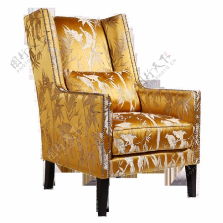 可椅椅子高级定制黄金竹子高背椅