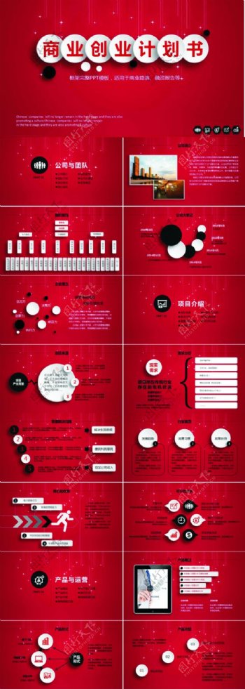 框架完整的创业计划书商业PPT