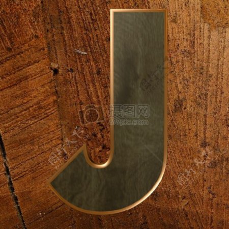 木质材料背景下的字母