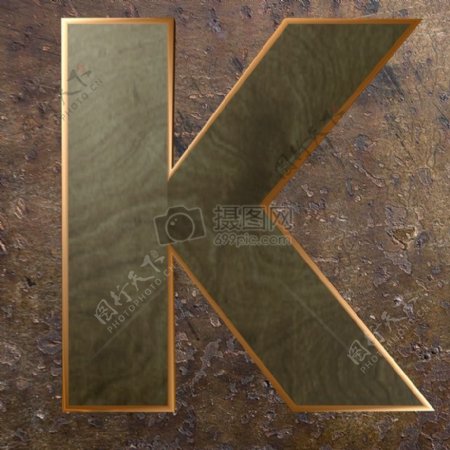 金色的字母K