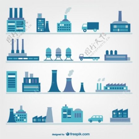 工厂和行业图标