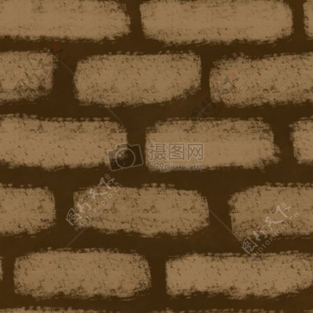 褐色砖块的墙壁