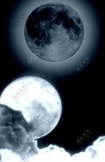 真实的月球月亮Photoshop笔刷素材