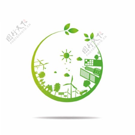 创意绿色环保标志