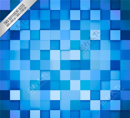 蓝色方格背景矢量素材