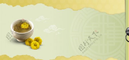 中国风菊花背景