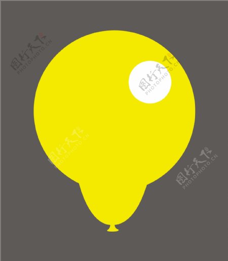 闪亮的黄色气球设计