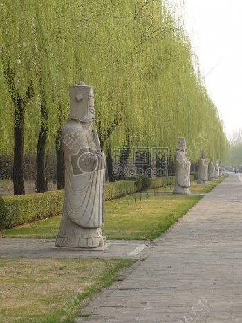 中国的古人雕像