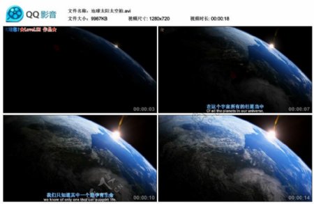 地球太阳太空拍视频素材