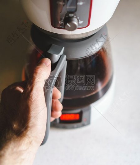 咖啡手罐拇指主题机