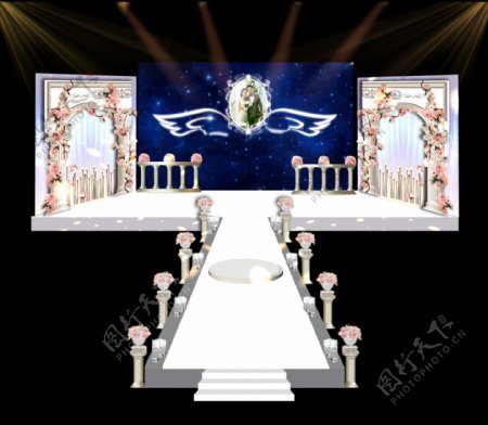 欧式婚礼舞台效果图