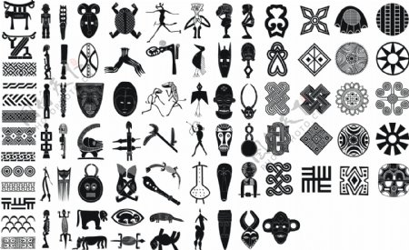 非洲传统名族纹样矢量素材免费下载
