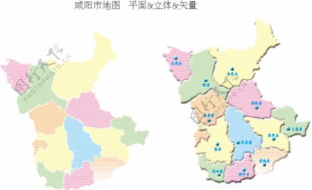 咸阳市地图