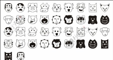 动物面具图标