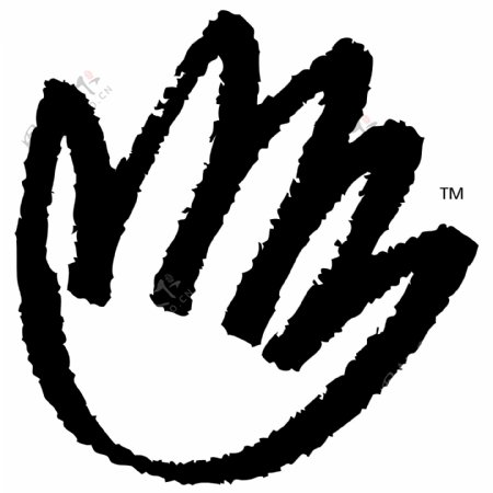TM抽象手掌状logo设计