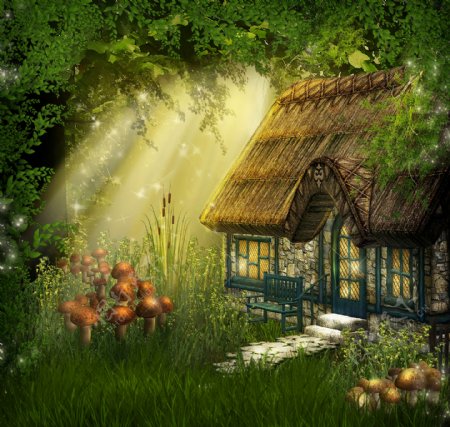 童话木屋H5背景图