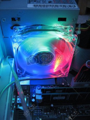 彩色的电脑芯片