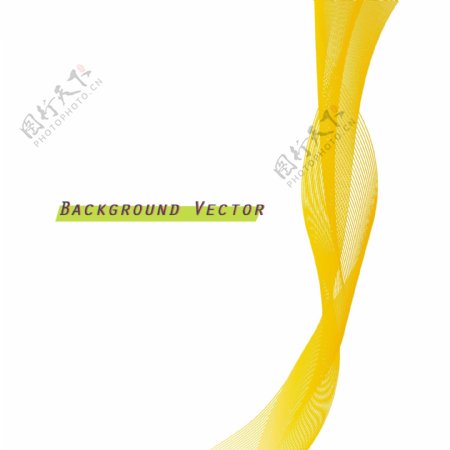 黄色抽象丝带形状背景