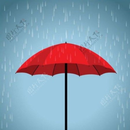 红色雨伞背景素材