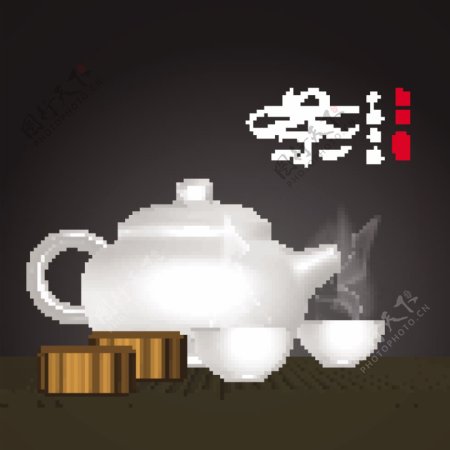 中秋节的文本翻译茶茶具
