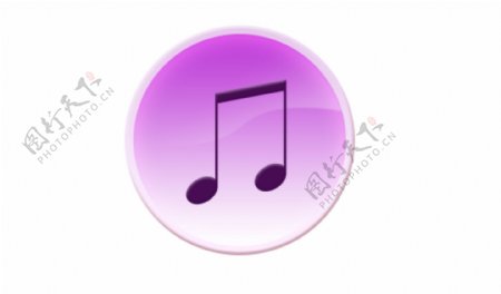 紫色音乐圆形图标