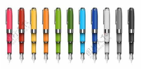 各种彩色的钢笔图片