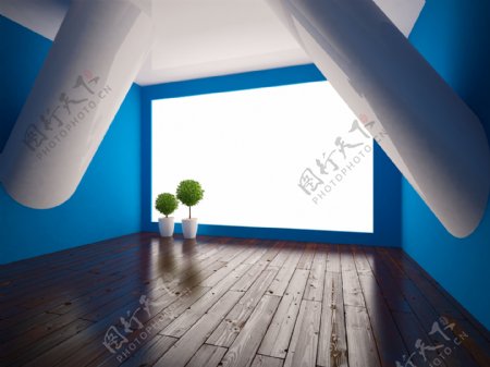 蓝色室内设计图片