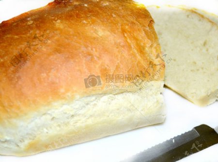 美味的黄色面包