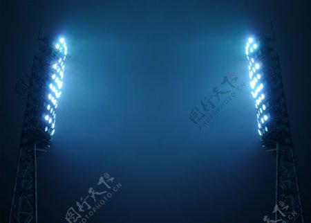 橄榄球场上的灯图片