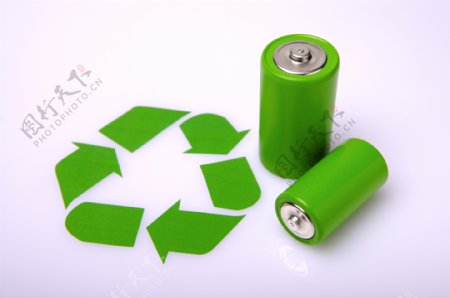 环保电池特写图片
