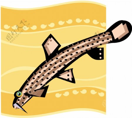 五彩小鱼水生动物矢量素材EPS格式0621