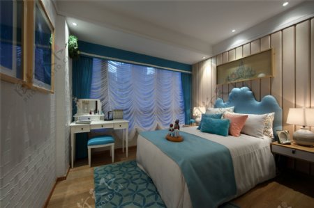 北欧风格现代卧室装修效果图