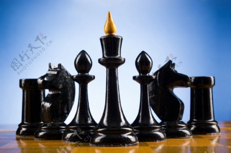 黑色国际象棋图片