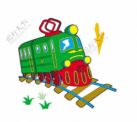 卡通可爱火车EPS