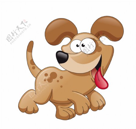 卡通可爱的小狗动物EPS