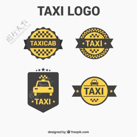 出租车服务的标志徽章