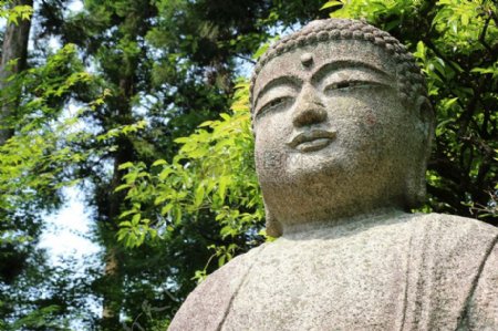 雕像佛宗教灵性自然石头日本亚洲东部