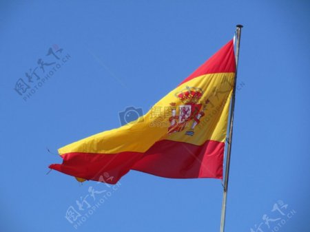 飘扬的西班牙国旗