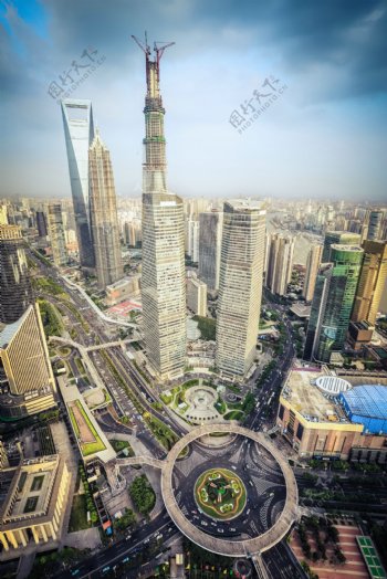 俯览上海城市建筑图片