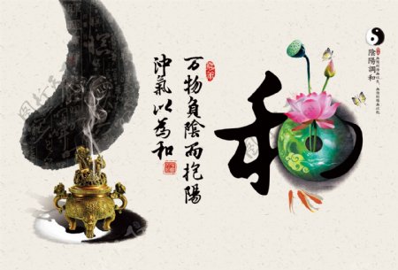 中国风艾灸文化海报