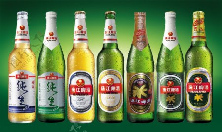 珠江啤酒六酒瓶