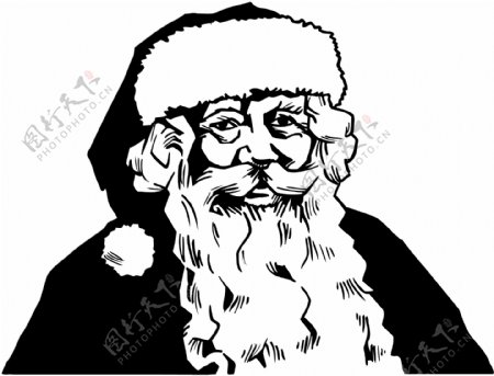 圣诞老人头像卡通头像矢量素材EPS格式0024