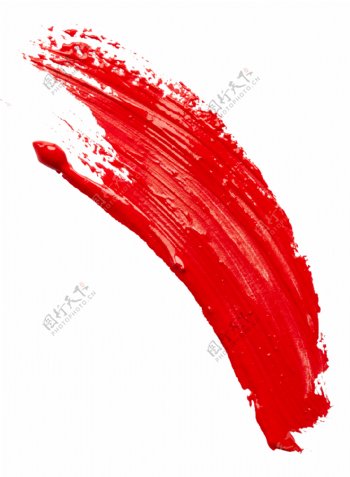 红色油漆笔触