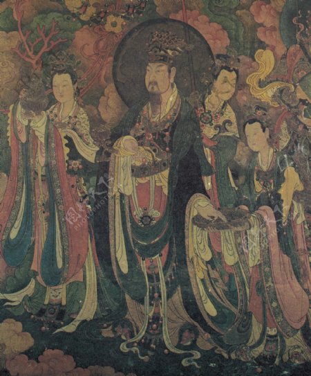 法海寺壁画31大梵天及其三侍女
