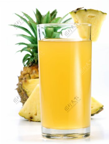 菠萝与果汁图片