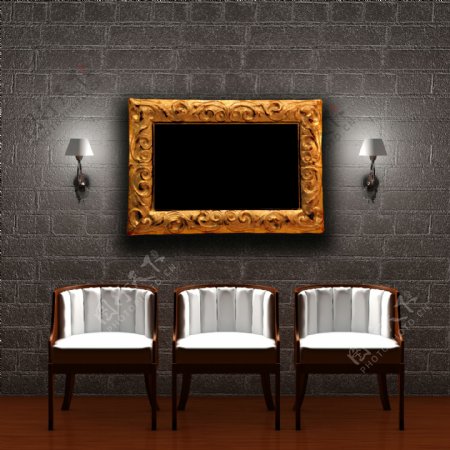 装饰画框与椅子沙发图片
