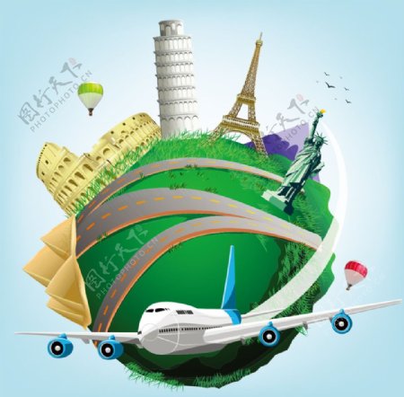 环地球旅游海报设计